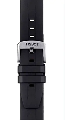 Tissot Seastar Chronograph Men's Watch - Black Dial, Rubber Strap