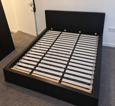 Ikea Queen size bed with mattress and storage drawers