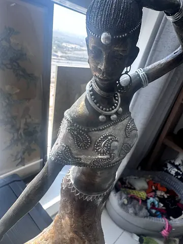 Vintage statue of a woman dancing a - decorative collectible