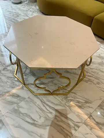 Golden esperanza coffee table and side table