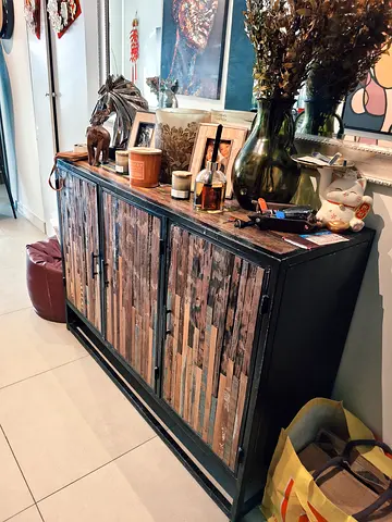 Rustic Wooden Sideboard / Console Cabinet - Solid Storage Unit