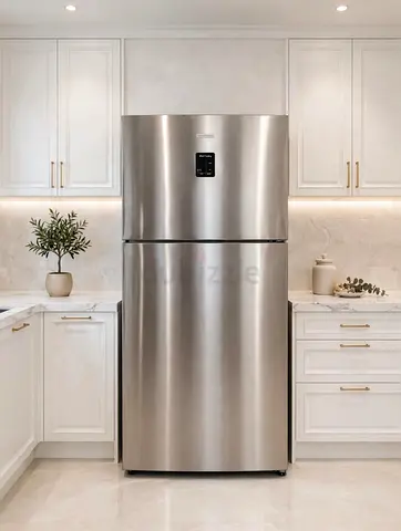 Stainless Steel Top-Freezer Refrigerator - Good Condition