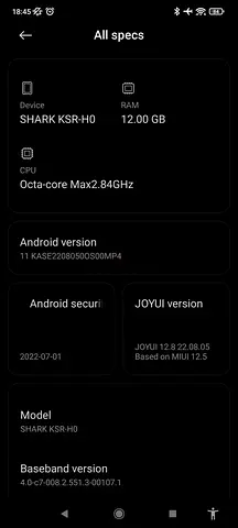 Xiaomi Black Shark 4 pro Gaming Mobile KSR-H0 (12GB RAM) - for spare parts (no negotiation)