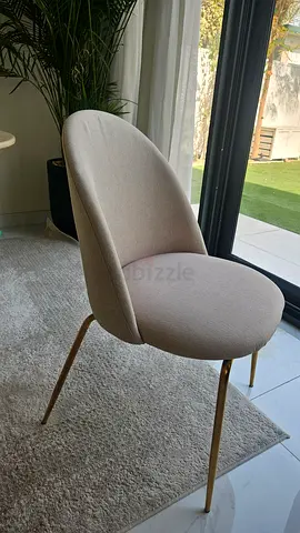 SIX Beige dining chairs with gold metal legs - BEST OFFER