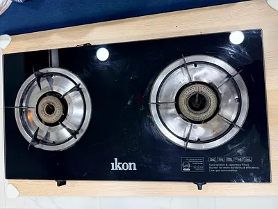 Urgent Sale ! Ikon Glass Finish 2 Stove Cooking Range