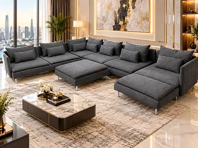 Stylish U-Shape Corner Sofa