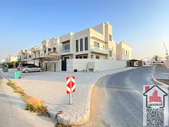Two-story villa for rent in Al Aliyah, Ajman – first-time occupancy. Corner unit (facing two stree
