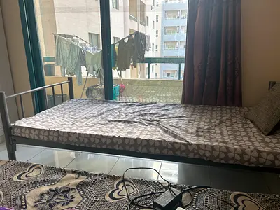Single Metal Bed Frame with Mattress - Good Condition