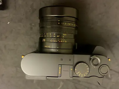 Leica Q2 Limited Edition Daniel Craig and Greg Williams with Limited Edition GW Billingham Bag