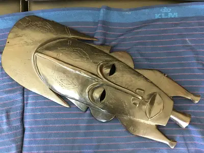Vintage Wooden African Tribal Mask (70x30 cm)