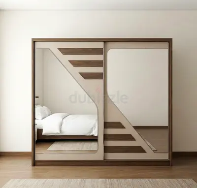 Modern Sliding Door Wardrobe with Mirrors