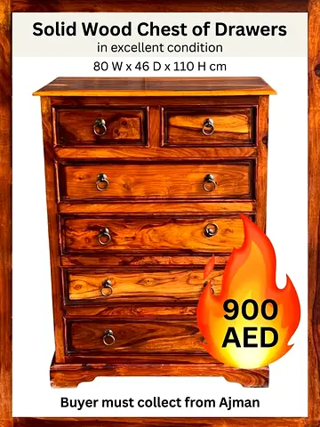 Solid wood chest of drawers