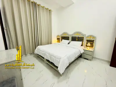 Fully furnished 2-bedroom apartment with a living room available for monthly rent in Ajman. Include
