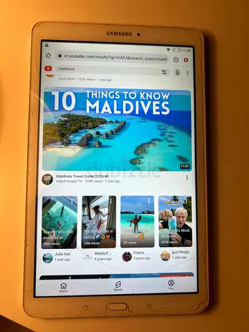 Samsung Galaxy Tab E (white) - good working condition, screen protector fitted.