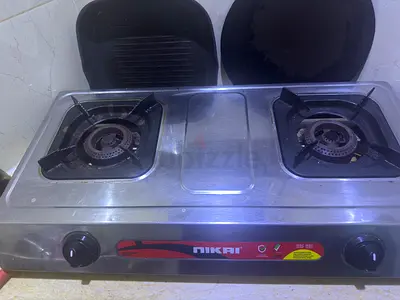 Nikai 2-Burner Stainless Steel Gas Stove - Good Working Condition