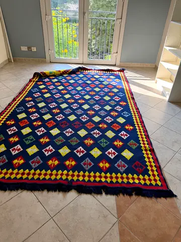 Handwoven Colorful Geometric Kilim Rug - 2.5 x 4m (approx)