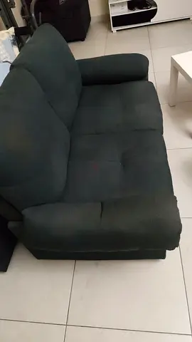 Used dark grey 2-seater sofa in good condition and 1 seater never used