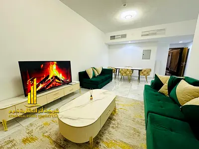 Luxury apartment, second occupancy. Two bedrooms, living room, and open balcony. Ajman, Al Nuaimiya