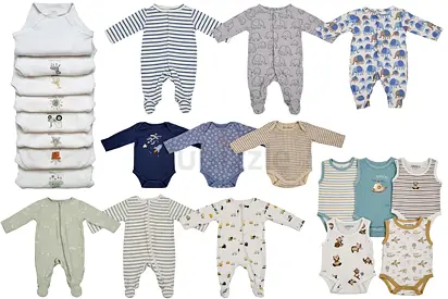 Mega Bundle Newborn /0-3 months boy sleepsuits and vests Brand :Juniors