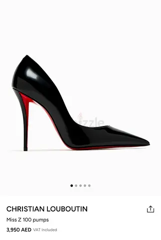 Christian Louboutin Miss Z 100 Black Patent Pumps