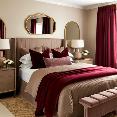 Modern Upholstered Bed Frame with Wingback Headboard