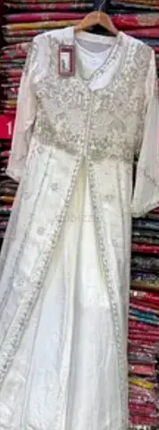 White Embellished Long Formal Women's Dress