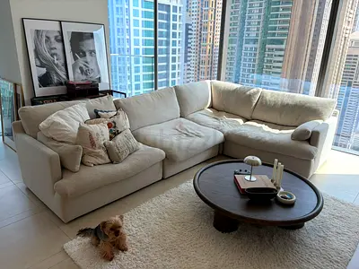Home Center feather filled Sofa Beige