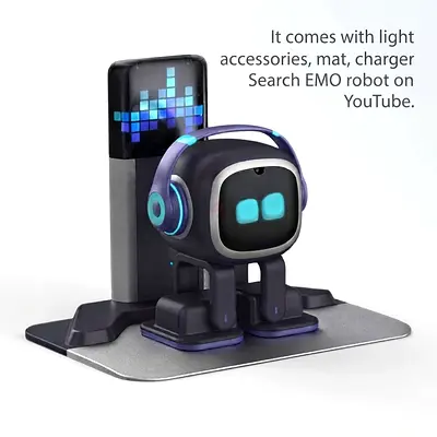 Emo Robot Toy with Charger, Mat & Light Accessories good condition price negotiable