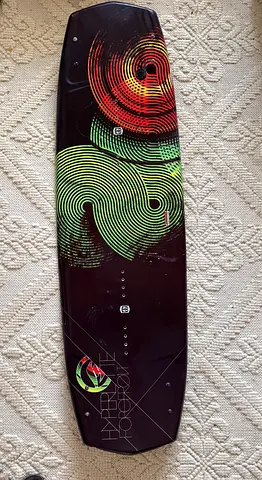 Used Hyperion Wakeboard with Colorful Swirl Design
