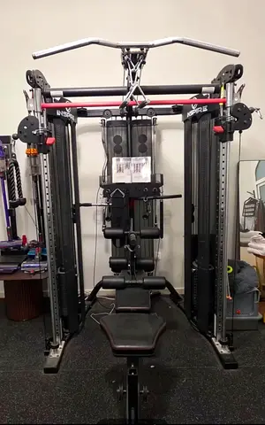 Home Multi-Function Gym Station - Cable Crossover with Bench