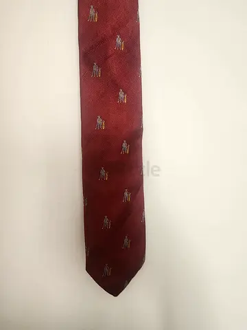 Vintage Polo Ralph Lauren Silk Tie – Burgundy / Novelty Motif