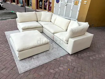 Marina home Luscious original feather filled sofa Beige