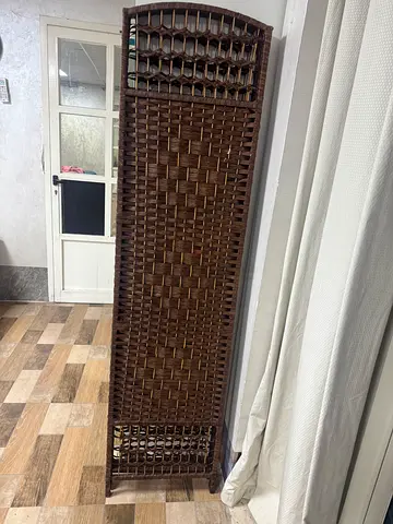 Tall Woven Rattan Room Divider / Decorative Screen