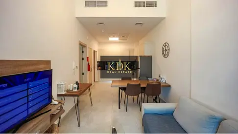 Furnished 1BR Apartment | Binghatti Mirage | Balcony & Pool Access