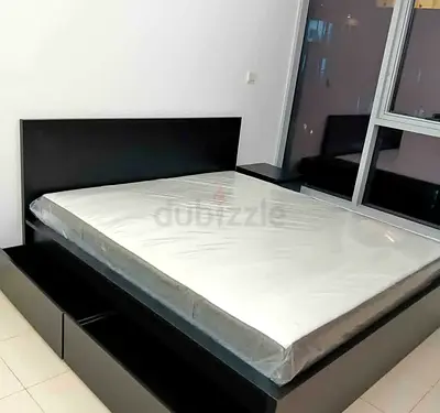 Ikea malm king size bed frame with Ikea mattress