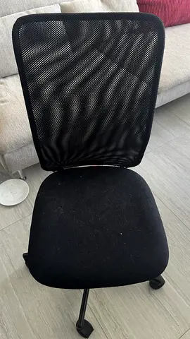 IKEA FLINTAN Office Chair (Black Mesh, Armless)