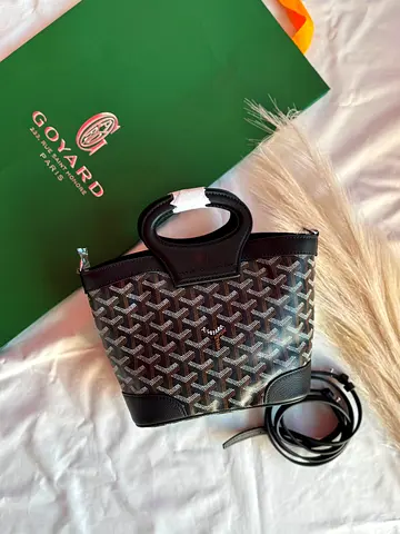 Goyard Small St. Louis Tote in Black/Gray - With Strap