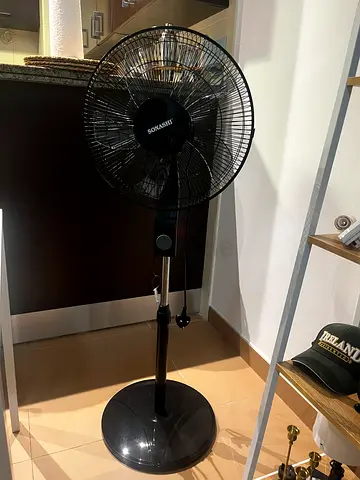 Used standing pedestal fan - adjustable height, good working condition