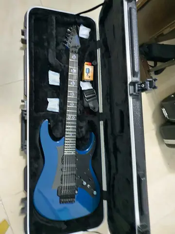 Custom made 6-string Electric Guitar with Hard Case - Blue, With ORIGINAL STEVE VAI SIGNATURE