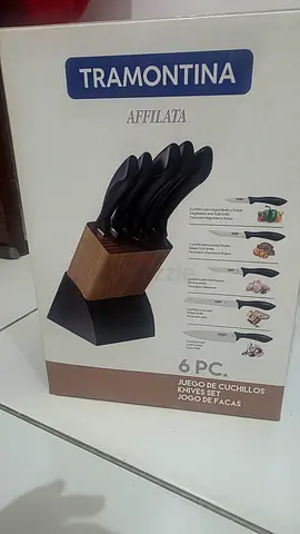 Brand New Unopened Tramontina Affilata 6-Piece Knife Set with Wooden Block