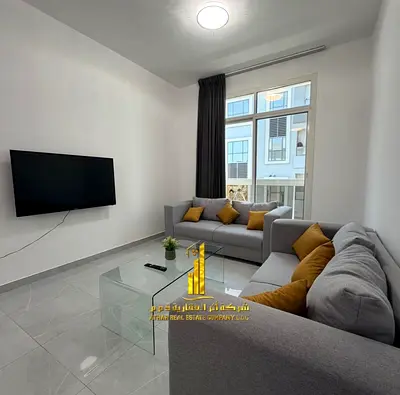 Fully furnished 2-bedroom apartment with a living room available for monthly rent in Ajman. Include