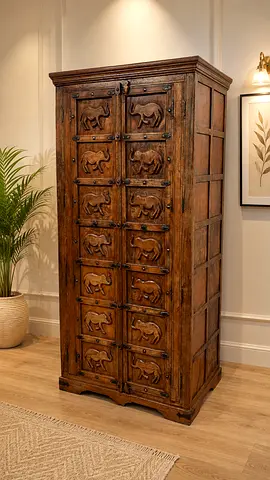 Marina Home Handcrafted Solid Wood Wardrobe
