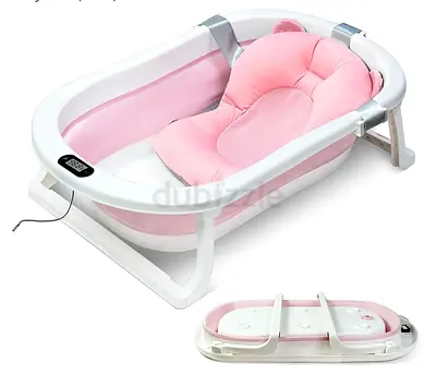 Baby Foldable Bath Tub with Bathmat Cushion