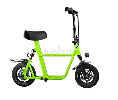 Compact Electric Scooter with Seat — Green