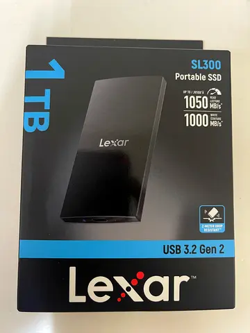 Lexar SL300 1TB Portable SSD USB 3.2 Gen 2 - Upto 1050 mbps