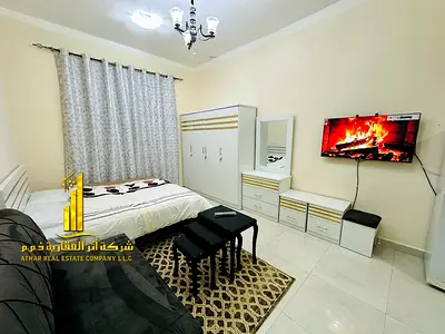 استوديو فاخر ثاني ساكن بمطبخ منفصل مع اطلاله مفتوحه. مفروش بالكامل✨عجمان الروضه 2 . للإيجار الشهري.الإيجار يشمل الفواتير والإنترنت وموقف