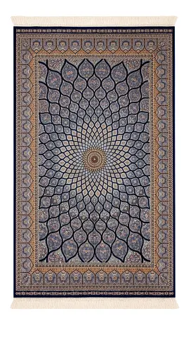 New Persian-style Blue Medallion Rug 1200 reed  - Good Condition, 150x225 cm