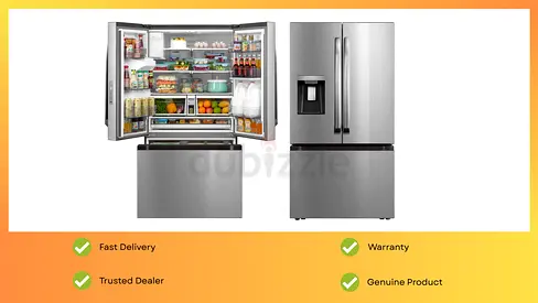 Midea 830L Jumbo Capacity French Door Refrigerator with Ice & Water Dispenser 1 Year Warranty