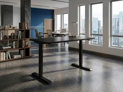 Electric Height Adjustable Standing Desk - Black, Good Condition