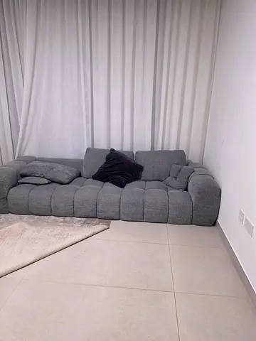 2x Grey 3-seater Fabric Sofa in Good Condition (URGENT SALE)